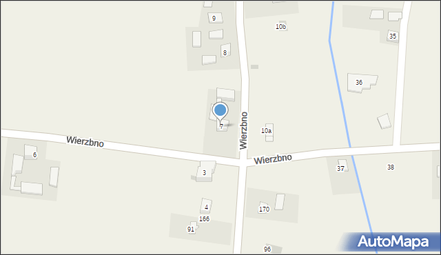 Wierzbno, Wierzbno, 7, mapa Wierzbno