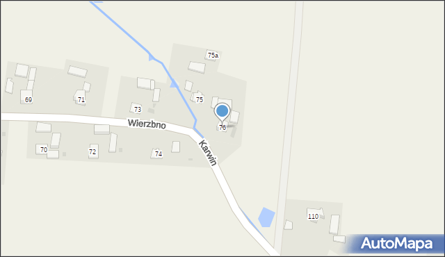 Wierzbno, Wierzbno, 76, mapa Wierzbno