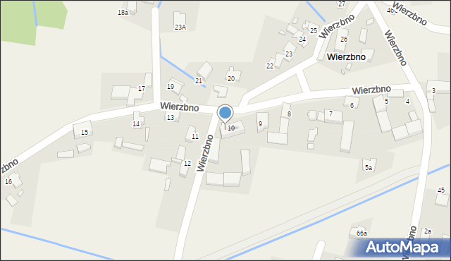 Wierzbno, Wierzbno, 10a, mapa Wierzbno