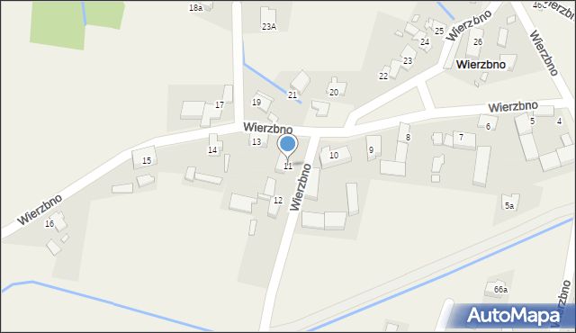 Wierzbno, Wierzbno, 11, mapa Wierzbno