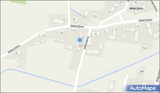 Wierzbno, Wierzbno, 12, mapa Wierzbno