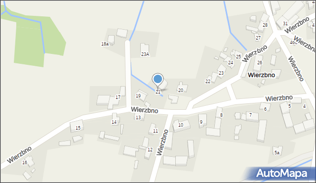 Wierzbno, Wierzbno, 21, mapa Wierzbno