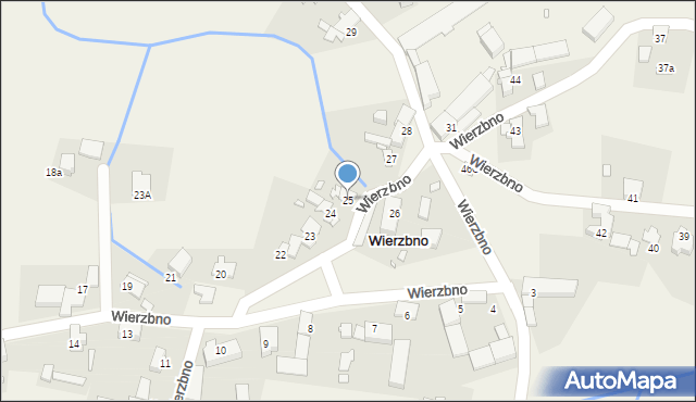 Wierzbno, Wierzbno, 25, mapa Wierzbno