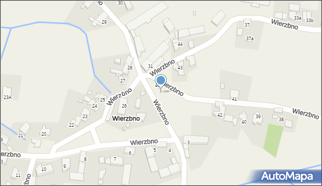 Wierzbno, Wierzbno, 46a, mapa Wierzbno