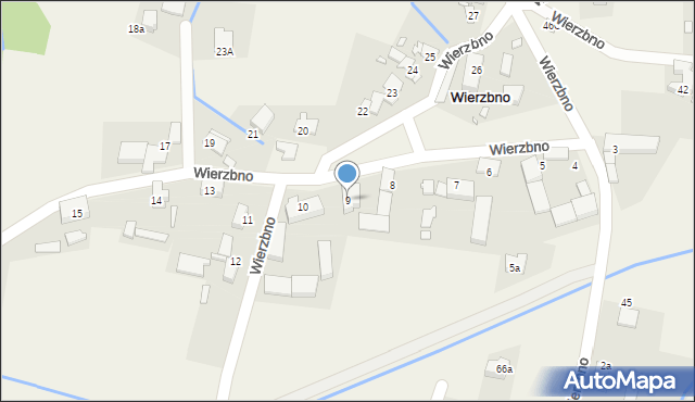 Wierzbno, Wierzbno, 9, mapa Wierzbno