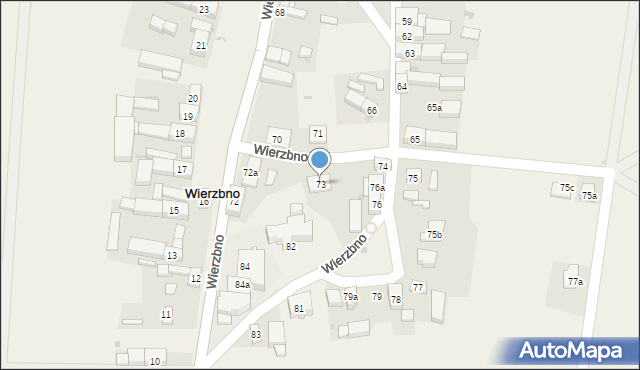 Wierzbno, Wierzbno, 73, mapa Wierzbno