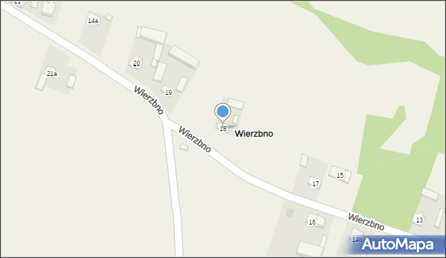 Wierzbno, Wierzbno, 18, mapa Wierzbno