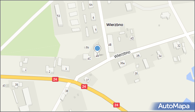 Wierzbno, Wierzbno, 4A, mapa Wierzbno