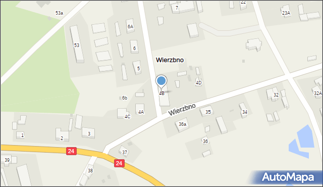 Wierzbno, Wierzbno, 4B, mapa Wierzbno