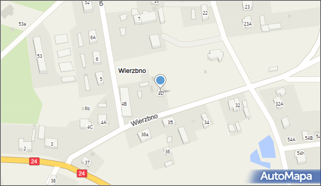 Wierzbno, Wierzbno, 4D, mapa Wierzbno