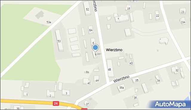 Wierzbno, Wierzbno, 5, mapa Wierzbno