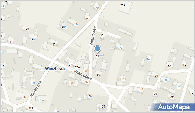 Wierzbowa, Wierzbowa, 59, mapa Wierzbowa