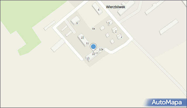 Wierzbówek, Wierzbówek, 12, mapa Wierzbówek