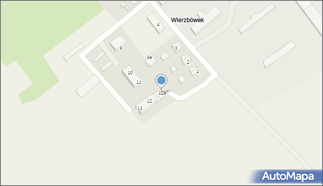 Wierzbówek, Wierzbówek, 12a, mapa Wierzbówek