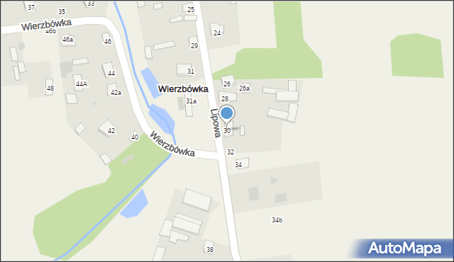 Wierzbówka, Wierzbówka, 30, mapa Wierzbówka