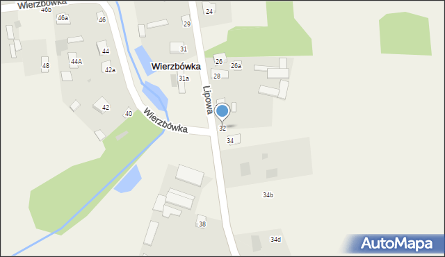 Wierzbówka, Wierzbówka, 32, mapa Wierzbówka