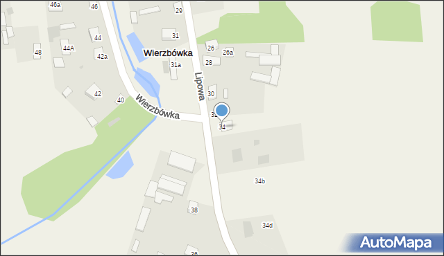 Wierzbówka, Wierzbówka, 34, mapa Wierzbówka