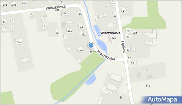 Wierzbówka, Wierzbówka, 40, mapa Wierzbówka