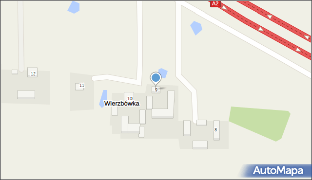 Wierzbówka, Wierzbówka, 9, mapa Wierzbówka