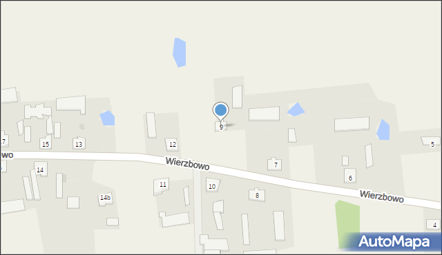 Wierzbowo, Wierzbowo, 9, mapa Wierzbowo