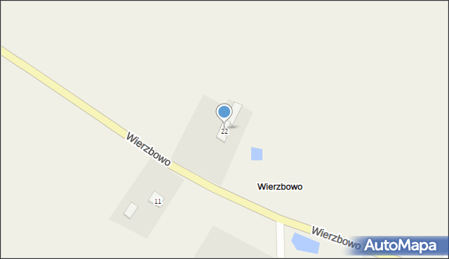 Wierzbowo, Wierzbowo, 22, mapa Wierzbowo