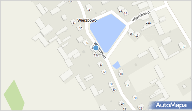 Wierzbowo, Wierzbowo, 33a, mapa Wierzbowo