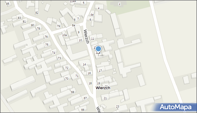 Wierzch, Wierzch, 13, mapa Wierzch