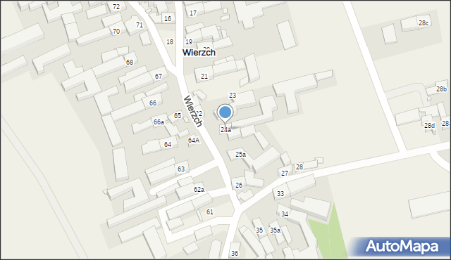 Wierzch, Wierzch, 24a, mapa Wierzch