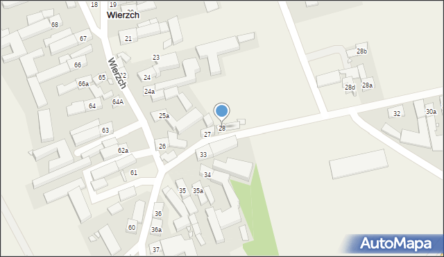 Wierzch, Wierzch, 28, mapa Wierzch