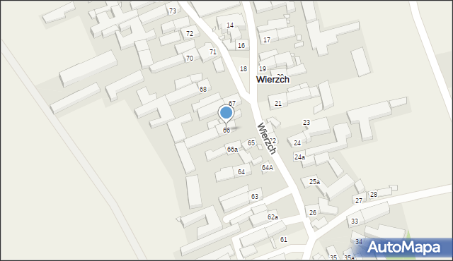 Wierzch, Wierzch, 66, mapa Wierzch