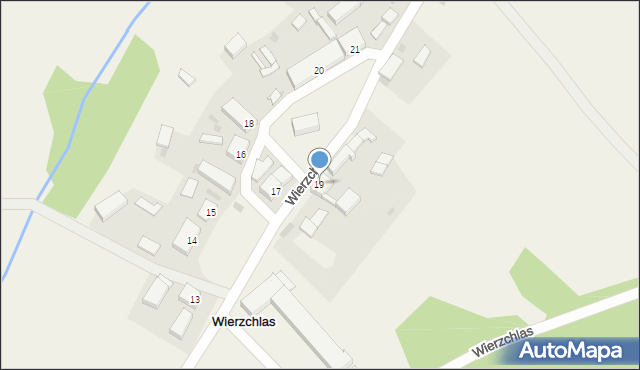 Wierzchlas, Wierzchlas, 19, mapa Wierzchlas