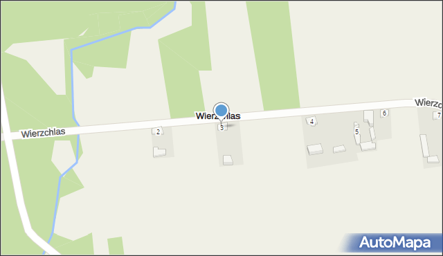 Wierzchlas, Wierzchlas, 3, mapa Wierzchlas