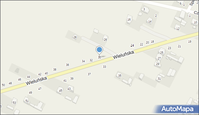 Wierzchlas, Wieluńska, 30, mapa Wierzchlas