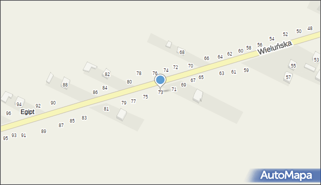 Wierzchlas, Wieluńska, 73, mapa Wierzchlas