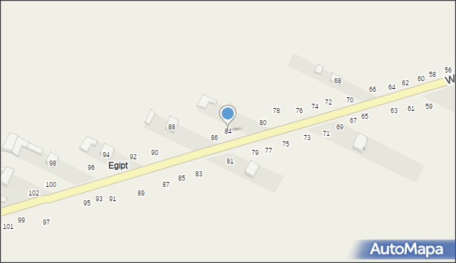 Wierzchlas, Wieluńska, 84, mapa Wierzchlas