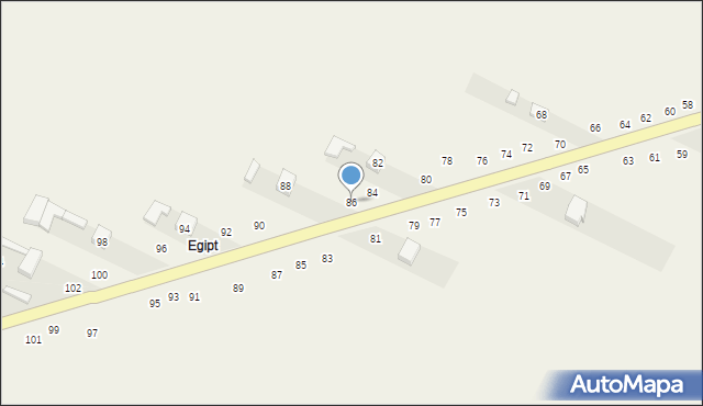 Wierzchlas, Wieluńska, 86, mapa Wierzchlas