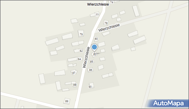 Wierzchlesie, Wierzchlesie, 83, mapa Wierzchlesie