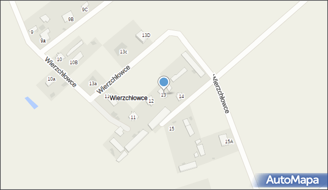 Wierzchłowce, Wierzchłowce, 13, mapa Wierzchłowce