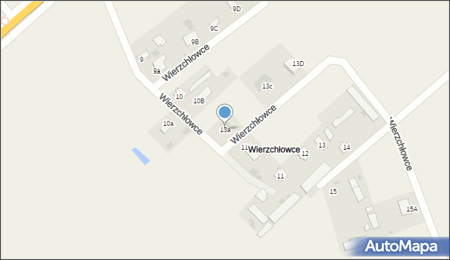 Wierzchłowce, Wierzchłowce, 13a, mapa Wierzchłowce