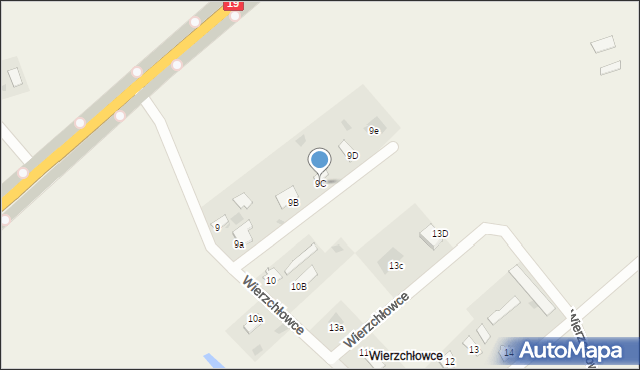 Wierzchłowce, Wierzchłowce, 9C, mapa Wierzchłowce