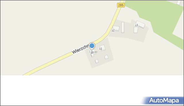 Wierzchno, Wierzchno, 10, mapa Wierzchno