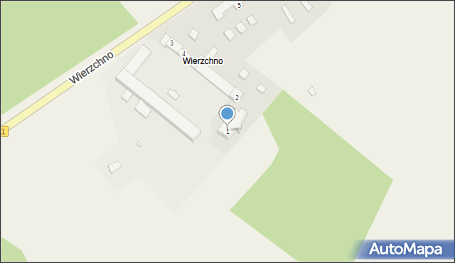 Wierzchno, Wierzchno, 1, mapa Wierzchno