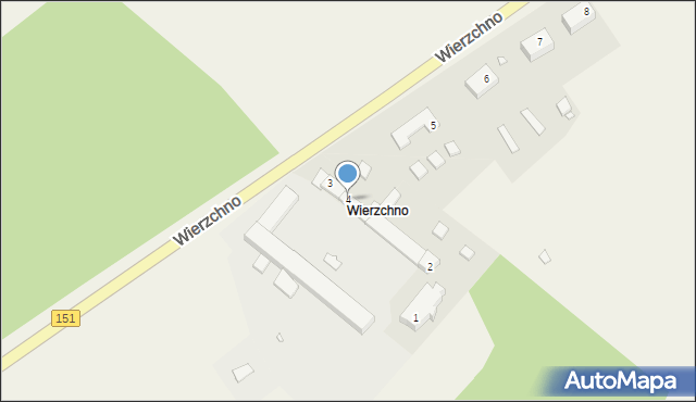 Wierzchno, Wierzchno, 4, mapa Wierzchno