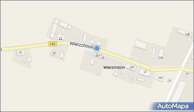 Wierzchocin, Wierzchocin, 16, mapa Wierzchocin