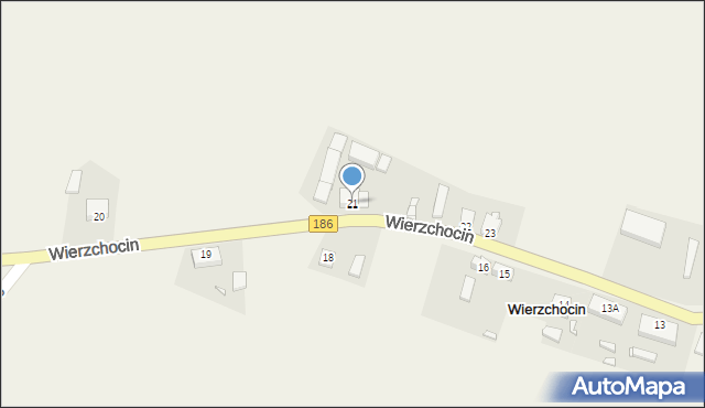 Wierzchocin, Wierzchocin, 21, mapa Wierzchocin