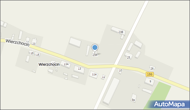 Wierzchocin, Wierzchocin, 23A, mapa Wierzchocin