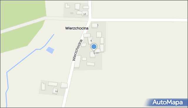 Wierzchocina, Wierzchocina, 7, mapa Wierzchocina