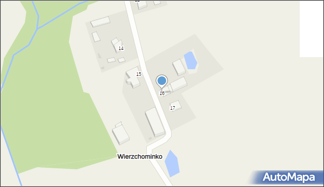 Wierzchominko, Wierzchominko, 16, mapa Wierzchominko