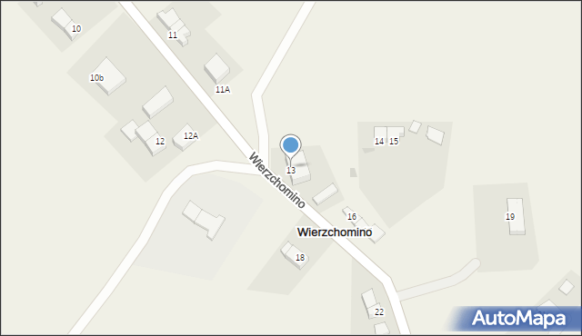 Wierzchomino, Wierzchomino, 13, mapa Wierzchomino