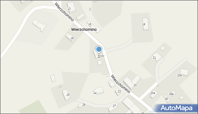 Wierzchomino, Wierzchomino, 22, mapa Wierzchomino